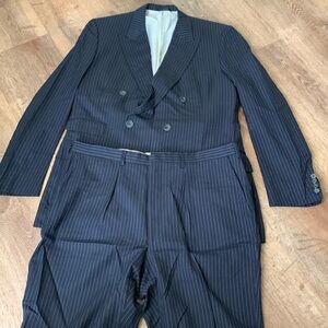 Turnbull & Asser Navy Pinstripe Suit